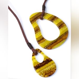 NWOT Sobral 'Terra Namibia' Reversible Lariat Necklace Artist Made